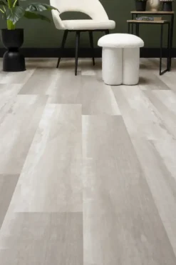 Lundia click PVC Natuur Stina lichtgrijs houtlook incl. geïntegreerde ondervloer