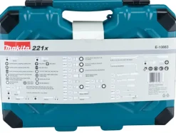Gereedschapskoffers > Makita accessoiresset 221-delig in koffer E-10883