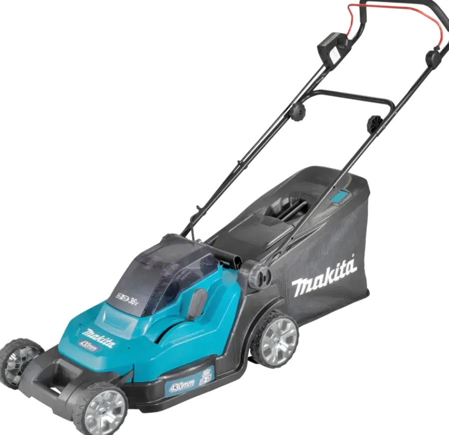 Grasmaaiers > Makita 2x18V LXT grasmaaier DLM432PT2 43 cm incl. 2x 5,0Ah accu + duolader