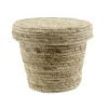 Mand mais husk inclusief deksel naturel D23H20CM