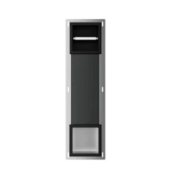 Marho Delya toiletrolhouder zonder klep en reserverolhouder inbouw mat zwart