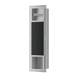 Marho Delya toiletrolhouder zonder klep en reserverolhouder inbouw RVS