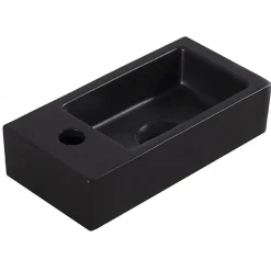 Marho fonteinset compleet links Ondine S mini zwart + geborsteld messing