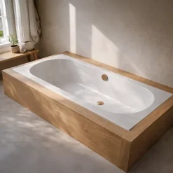 Marho Harboro inbouw duo lig bad 170 x 70 x 43 cm glans wit