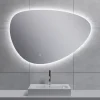 Marho Huevo organische badkamerspiegel met verlichting en verwarming dimbaar Ø 90 cm