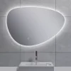 Marho Huevo organische badkamerspiegel met verlichting en verwarming dimbaar Ø 80 cm