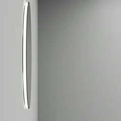 Marho Mavri badkamerspiegel verlichting dimbaar mat zwart Ø 60 cm
