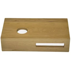 Werkbladen > Marho Tarn wastafelblad toilet links 40 x 21 x 10 cm massief hout