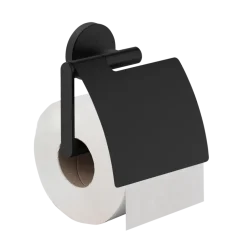 Marho Toiletrolhouder Luxor met klep zwart