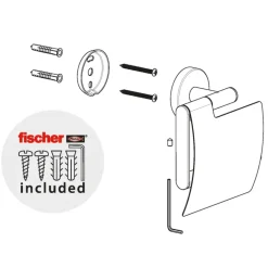 Marho Toiletrolhouder Luxor met klep chroom