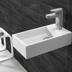 Marho Zelia fontein toilet links mat wit composiet