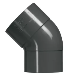 Goten & Regenpijpen > Martens bocht 45° PVC antraciet verjongd 80x80 mm