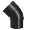 Goten & Regenpijpen > Martens PVC bocht 45° bruin mof/verjongd 60 mm