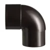 Goten & Regenpijpen > Martens PVC bocht 90° bruin mof/verjongd 70 mm