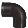 Goten & Regenpijpen > Martens PVC bocht 90° bruin mof/verjongd 60 mm