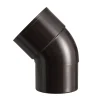 Goten & Regenpijpen > Martens PVC bocht 45° bruin mof/verjongd 70 mm