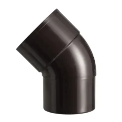 Goten & Regenpijpen > Martens PVC bocht 45° bruin mof/verjongd 80 mm