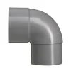 Goten & Regenpijpen > Martens PVC Bocht 90° Grijs Mof/ Verjongd 80 mm
