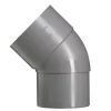 Goten & Regenpijpen > Martens PVC bocht 45° grijs mof/verjongd 70 mm