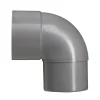 Goten & Regenpijpen > Martens PVC bocht 90° grijs mof/verjongd 70 mm