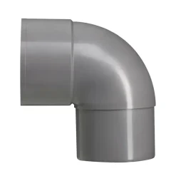 Goten & Regenpijpen > Martens PVC bocht 90° grijs mof/verjongd 100 mm
