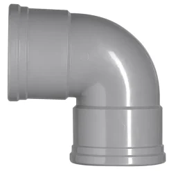 Rioleringsbuizen > Martens PVC bocht 90° grijs 2x manchet 110 mm