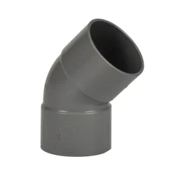 Rioleringsbuizen|Afvoerbuizen & Hulpstukken > Martens PVC bocht 45° grijs 2x mof 50 mm