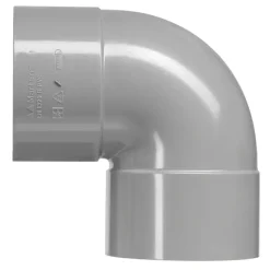 Rioleringsbuizen|Afvoerbuizen & Hulpstukken > Martens PVC bocht 90° grijs 2x mof 40 mm