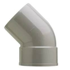 Rioleringsbuizen|Afvoerbuizen & Hulpstukken > Martens PVC bocht 45° grijs 1x mof 125 mm