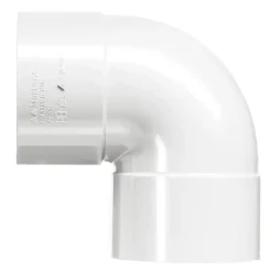 Rioleringsbuizen|Afvoerbuizen & Hulpstukken > Martens PVC bocht 90° wit 2x mof 32 mm