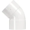 Rioleringsbuizen|Afvoerbuizen & Hulpstukken > Martens PVC bocht 45° wit 2x mof 32 mm