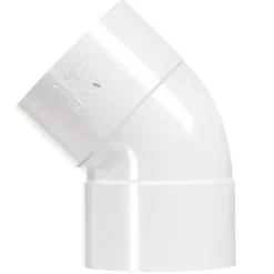 Rioleringsbuizen|Afvoerbuizen & Hulpstukken > Martens PVC bocht 45° wit 2x mof 32 mm