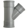 Rioleringsbuizen|Afvoerbuizen & Hulpstukken > Martens PVC T-stuk 45° 3x manchet 125x110 mm