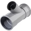 Rioleringsbuizen|Afvoerbuizen & Hulpstukken > Martens PVC T-stuk 45° 2x manchet 110x75 mm