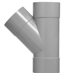 Rioleringsbuizen|Afvoerbuizen & Hulpstukken > Martens PVC T-stuk 45° 3x Mof 75 x 75 mm