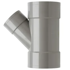 Rioleringsbuizen|Afvoerbuizen & Hulpstukken > Martens PVC T-stuk 45° 3x Mof 110 x 75 mm