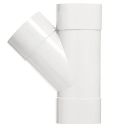 Rioleringsbuizen|Afvoerbuizen & Hulpstukken > Martens PVC T-stuk 45° 3x Mof 32 x 32 mm Wit