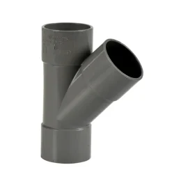 Rioleringsbuizen|Afvoerbuizen & Hulpstukken > Martens T-stuk 45 Graden Mof gGrijs 40 mm