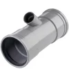 Rioleringsbuizen|Afvoerbuizen & Hulpstukken > Martens T-stuk 45° PVC grijs 2x schuifmof 1x lijmverbinding 110x40x110 mm