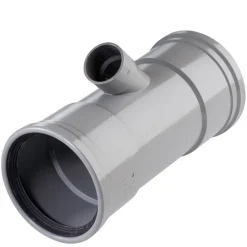 Rioleringsbuizen|Afvoerbuizen & Hulpstukken > Martens T-stuk 45° PVC grijs 2x schuifmof 1x lijmverbinding 110x40x110 mm