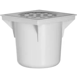 Afvoerbuizen & Hulpstukken > Martens Vloerput met Onderuitlaat 20 x 20 cm met RVS Deksel