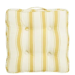 Matraskussen 45 x 45 x 7 cm oker wit