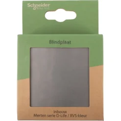Afdekramen|Inbouw Schakelmateriaal > Merten D-Life blindplaat edelstaal