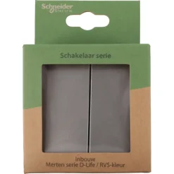 Schakelaars|Stopcontacten & Overige Contactdozen > Schneider Electric Merten D-Life inbouw serieschakelaar edelstaal