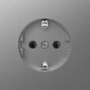 Inbouw Schakelmateriaal|Stopcontacten & Overige Contactdozen > Schneider Electric Merten D-Life Inbouw Stopcontact Enkel RA RVS
