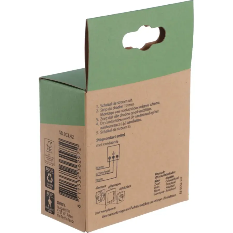 Inbouw Schakelmateriaal|Stopcontacten & Overige Contactdozen > Schneider Electric Merten D-Life Inbouw Stopcontact Enkel RA RVS