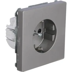 Inbouw Schakelmateriaal|Stopcontacten & Overige Contactdozen > Schneider Electric Merten D-Life Inbouw Stopcontact Enkel RA RVS