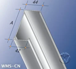 Gipsplaatbenodigdheden & Accessoires|Overgangsprofielen > Geen Metalen metalstud wand-/scheidingsprofiel staander 260 cm 45 mm