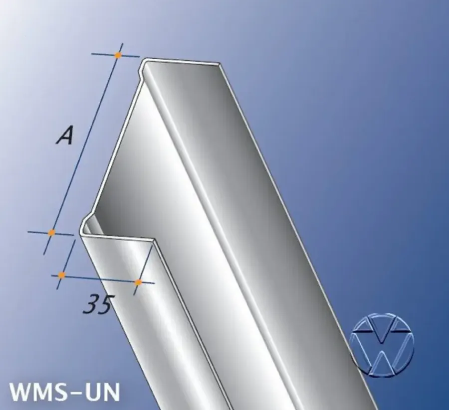 Gipsplaatbenodigdheden & Accessoires > Geen Metalen metalstud wand-/scheidingsprofiel ligger 250 cm 45 mm