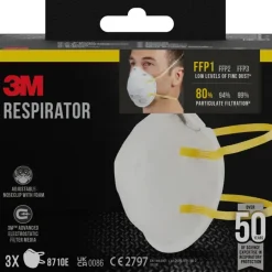 Persoonlijke Bescherming > 3M fijn stof masker cupvorm 8710C3N 3 stuks